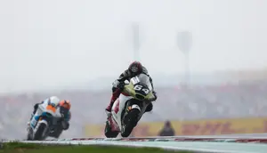 Pembalap Honda Team Asia Mario Suryo Aji saat balapan di Moto2 Amerika Serikat di COTA. (Honda Team Asia)