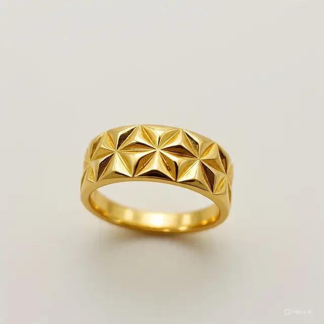 Cincin Emas Motif Ukiran Suku