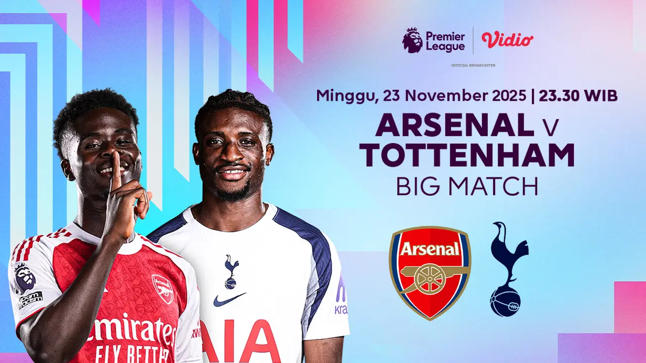 Saksikan Arsenal vs Tottenham Hotspur di Vidio. (dok. vidio.com)