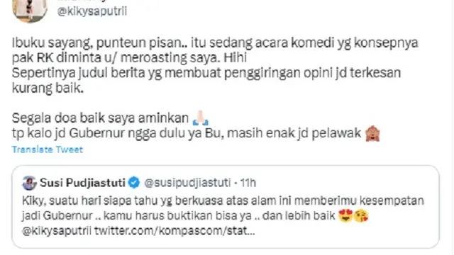 Kiky Saputri (Foto: Twitter/@kikysaputrii)