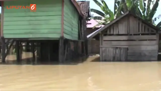 5 kecamatan di Tebo Jambi terendam banjir, sejumlah warga tetap bertahan dirumahnya, meskipun belum ada tanda-tanda banjir akan surut.