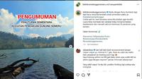 Kondisi Cuaca Buruk, Penutupan Jalur Pendakian Gunung Semeru Diperpanjang.&nbsp; foto: (dok.Instagram @bbtnbromotenggersemeru/https://www.instagram.com/p/DE7GXuATU_3/Henry)