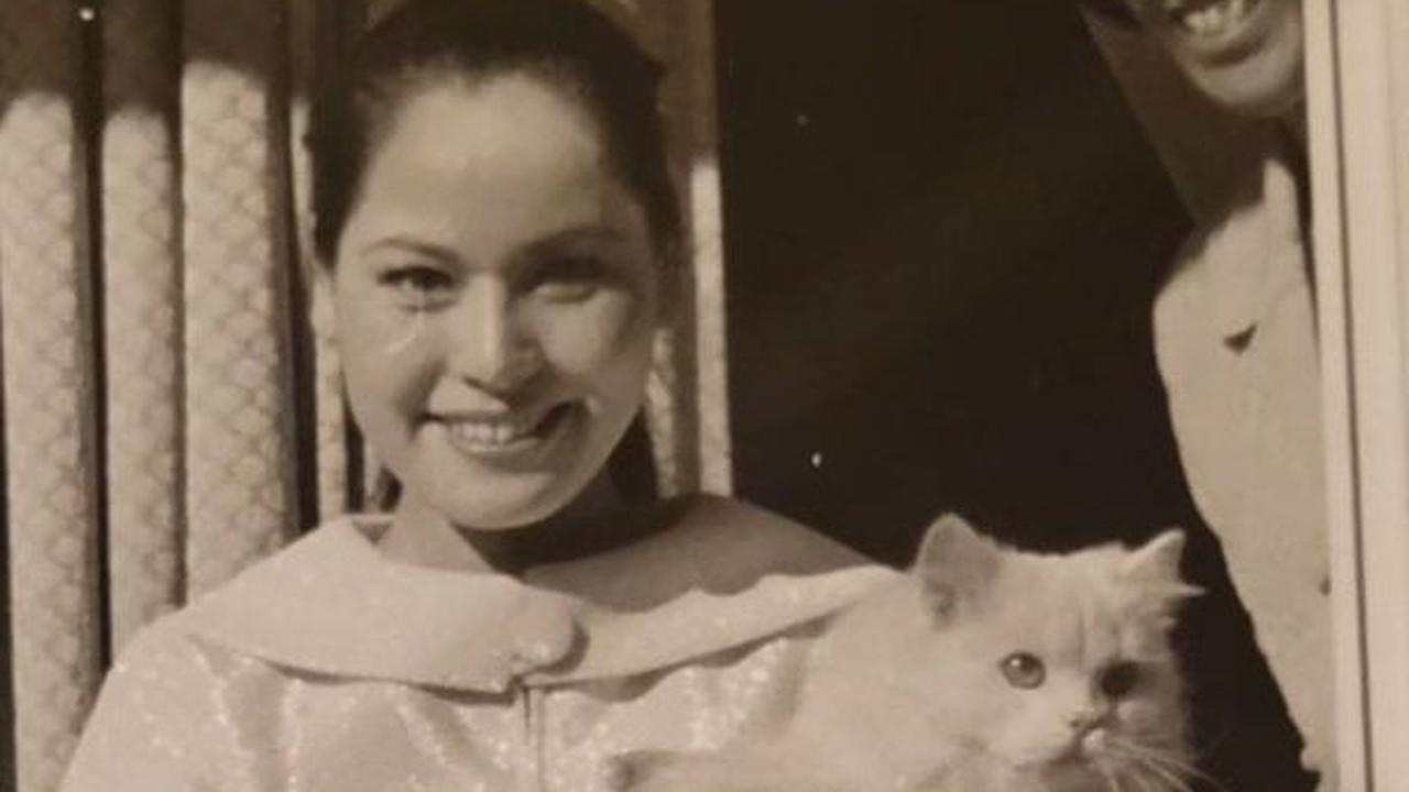 Terlihat baby bump Dewi Soekarno di balik dress panjang yang dikenakannya. Dewi Soekarno juga tampak tengah menggendong seorang kucing dalam foto tersebut.<br>