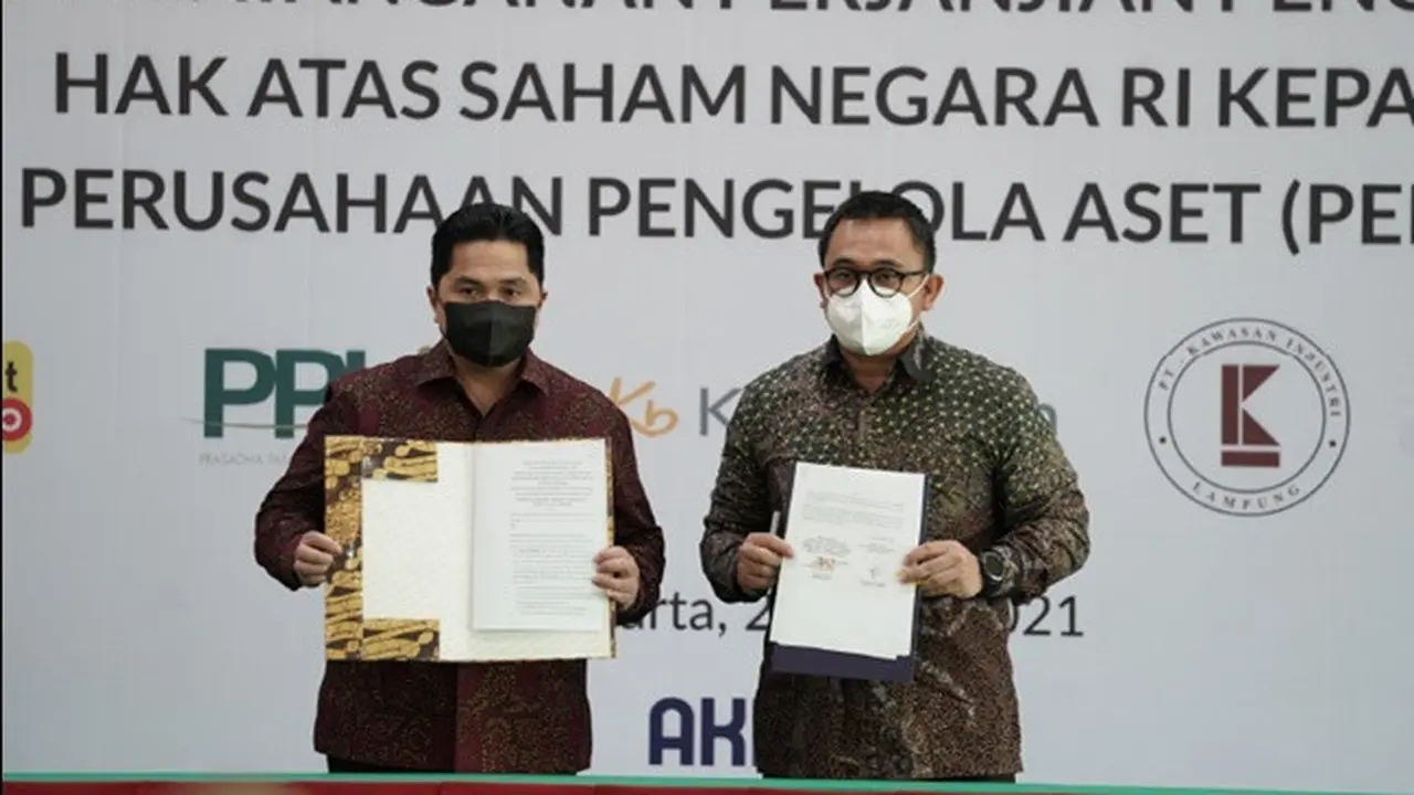 Pengalihan saham lima perusahaan kepada PPA (Dok: PPA)