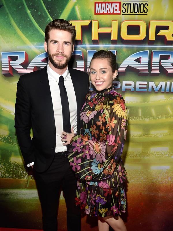 Miley Cyrus dan Liam Hemsworth. (Rich Polk/Getty Images/AFP)