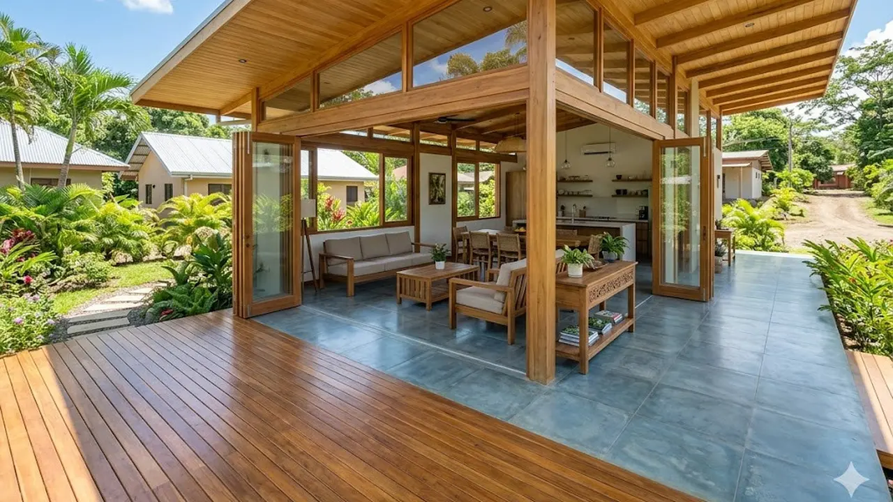Model Rumah Desa dengan Sirkulasi Angin Alami Sepanjang Hari