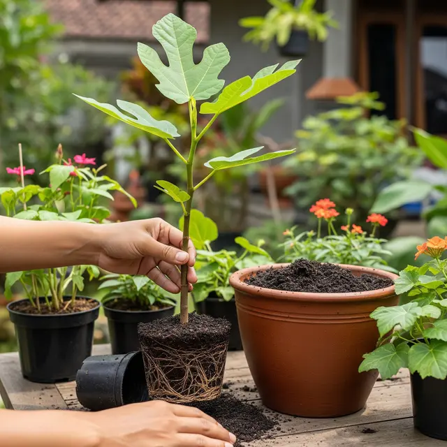 Cara Menanam Buah Tin dari Stek agar Berbuah dalam 8 Bulan (AI Generated)