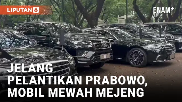 VIDEO: Deretan Mobil Mewah Jelang Pelantikan Prabowo-Gibran