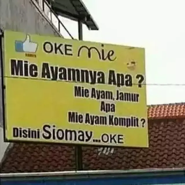 6 Potret Tulisan Nyeleneh di Spanduk dan Gerobak Siomay Ini Bikin Tepuk Jidat