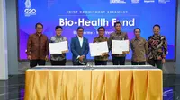 Bio Farma dan MDI Ventures perusahaan modal milik PT Telkom meluncurkan lembaga investasi Bio-Health Fund. (Dok Bio Farma)