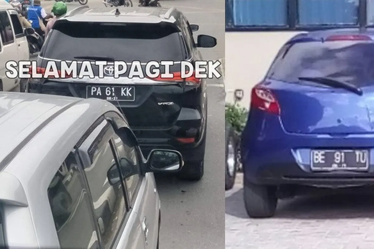 6 Tulisan Lucu di Pelat Nomor Mobil Ini Bikin Ketawa Geli