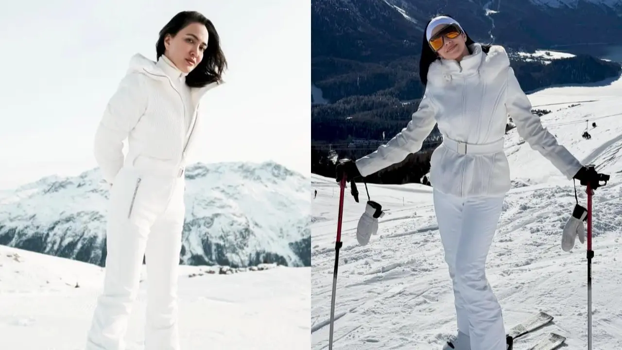 Kompak Serba Putih di Hamparan Salju, Beda Gaya Shandy Aulia dan Nia Ramadhani Saat Main Ski di Swiss