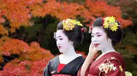 Geisha magang atau maiko di Kyoto, Jepang (AFP)
