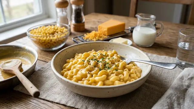 Resep Macaroni Pasta Saus Keju 3 Bahan/AI Generated