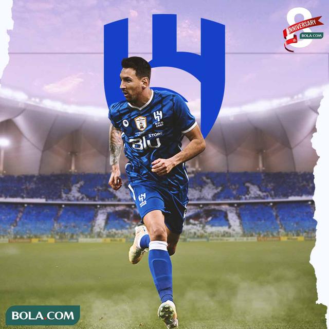 Ilustrasi - Lionel Messi dengan jersey Al Hilal