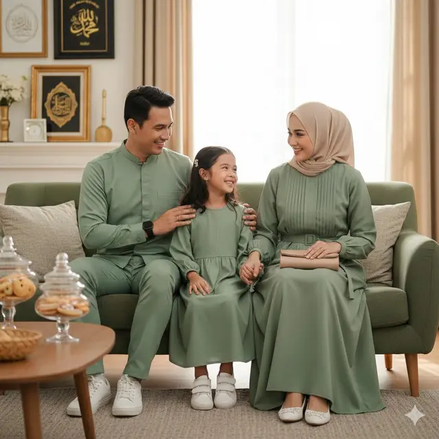 Ide Baju Lebaran Couple Satu Keluarga