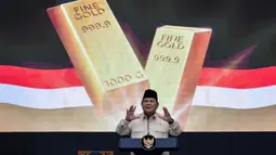 Peresmian ini dilaksanakan usai Otoritas Jasa Keuangan (OJK) memberikan izin kepada PT Bank Syariah Indonesia Tbk (BSI) dan Pegadaian untuk melaksanakan kegiatan usaha bullion. (BAY ISMOYO/AFP)