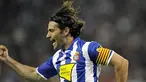 Kapten Espanyol, Daniel Jarque merayakan golnya ketika menghadapi Atletico Madrid di kancah La Liga Spanyol di Stadion Vicente Calderon, 10 Mei 2009. AFP PHOTO/PHILIPPE DESMAZES
