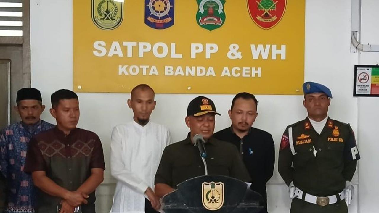 Satpol PP dan WH Banda Aceh Proses Sembilan Pasangan Pelanggar Jinayat