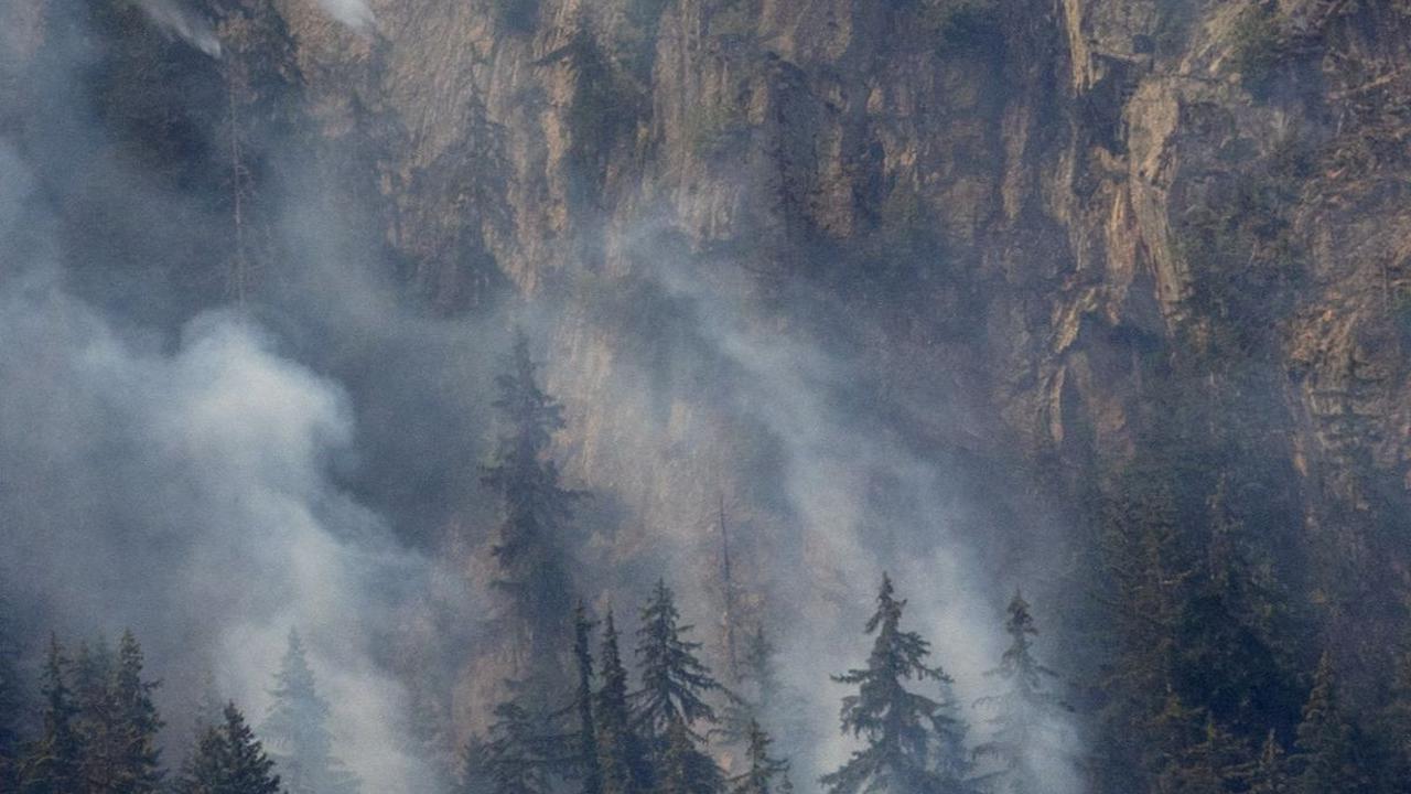 FOTO: Dampak Gelombang Panas Kian Meluas, Hutan Pegunungan di Swiss yang Identik Beriklim Sejuk Terbakar