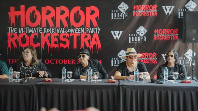 Presconfrence Horror Rockestra di Taman Budaya Sentul, Bogor.