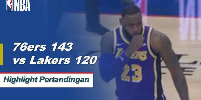 Cuplikan Pertandingan NBA : 76ers 143 vs Lakers 120