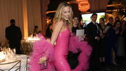 Di ajang penghargaan bagi insan film dan TV Hollywood ini, Margot Robbie masuk nominasi kategori aktris terbaik film komedi dan musikal berkat perannya di film 'Barbie'. (AP Photo/Chris Pizzello)