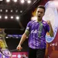 Tunggal putra Indonesia Anthony Sinisuka Ginting lolos ke semifinal Hong Kong Open Super Series 2015 usai mengalahkan wakil Jepang, Kazumasa Sakai, Jumat (20/11/2015). (Liputan6.com/Humas PP PBSI)