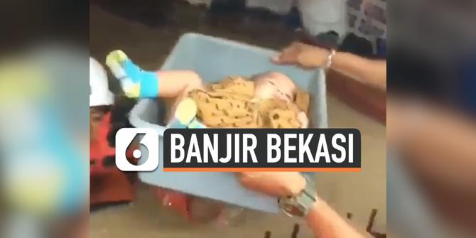 VIDEO: Detik-detik Evakuasi Bayi Terjebak Banjir
