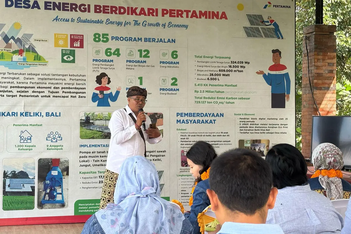 Warga Desa Keliki. Desa Keliki, yang terletak di Kecamatan Tegallalang, Gianyar, Bali, membuktikan kemandirian dalam energi. Dok Pertamina