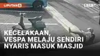 Kecelakaan antara motor dan mobil terjadi di Jl. Ciliwung, Kota Malang (16/1/2024). Seorang pengendara vespa bersenggolan dengan mobil yang hendak menyeberang ke arah masjid. Tak diduga, vespa melaju sendiri ke arah masjid setelah pengendara terjatuh...