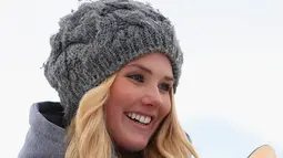 Silje Norendal berhasil meraih gelar juara ketiga pada Dew Tour iON Mountain Championships di Breckenridge, Amerika Serikat, Jumat (13/12/2013). (AFP/Doug Pensinger)