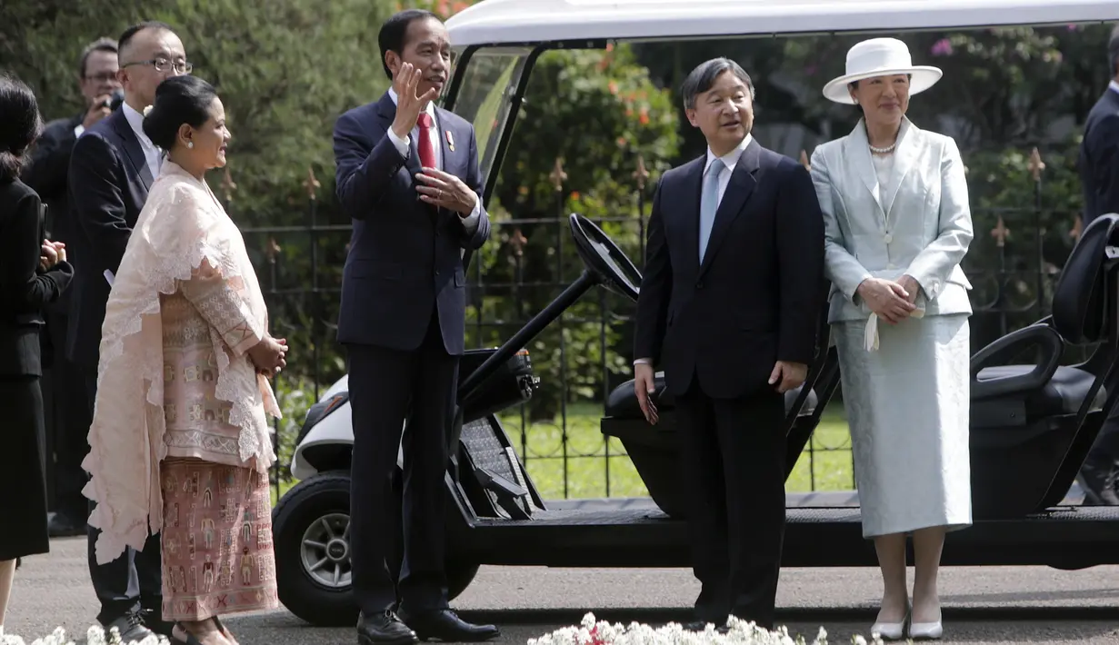 <p>Ini adalah kunjungan perdana Kaisar Naruhito ke Indonesia. (Adi Weda/Pool Photo via AP)</p>