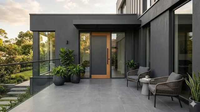 Warna Cat Teras Rumah Minimalis Modern Anti Noda Hujan