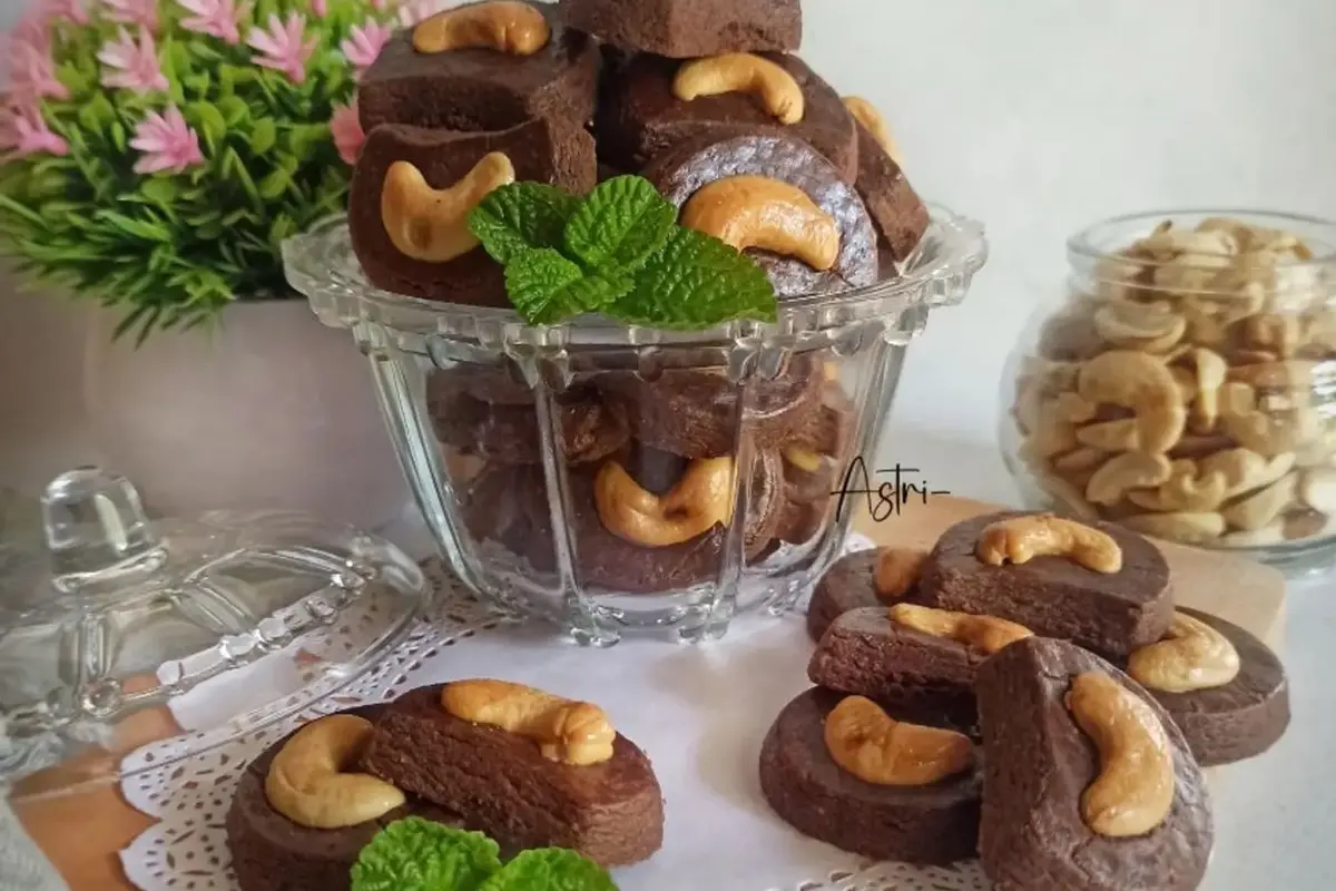 Resep Choco Cashew Cookies untuk Lebaran
