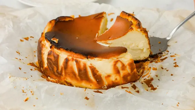 Ilustrasi Burnt Cheesecake