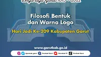 Logo baru peringatan HJG tahun ini, berbentuk susunan angka dua nol sembilan dengan angka nol berbentuk Jeruk Garut, dengan dominasi warna jingga, merah, dan biru. (Liputan6.com/Jayadi Supriadin)