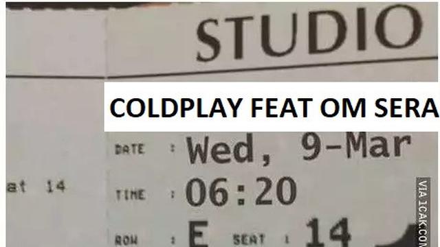 6 Editan Tiket Konser Ini Absurd Banget, Fans Coldplay Senyum Lebar