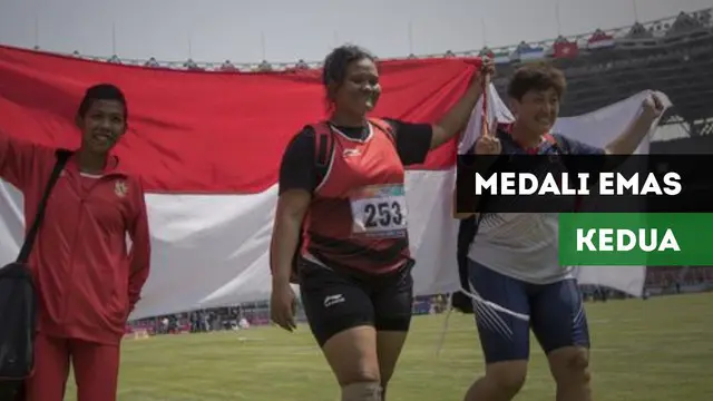 Berita video penyerahan medali emas dan perak kepada Suparniyati dan Tiwa dari cabor atletik nomor tolak peluru f20