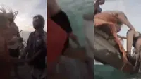 Detik-Detik Panggung Pelaminan Ambruk ke Laut
