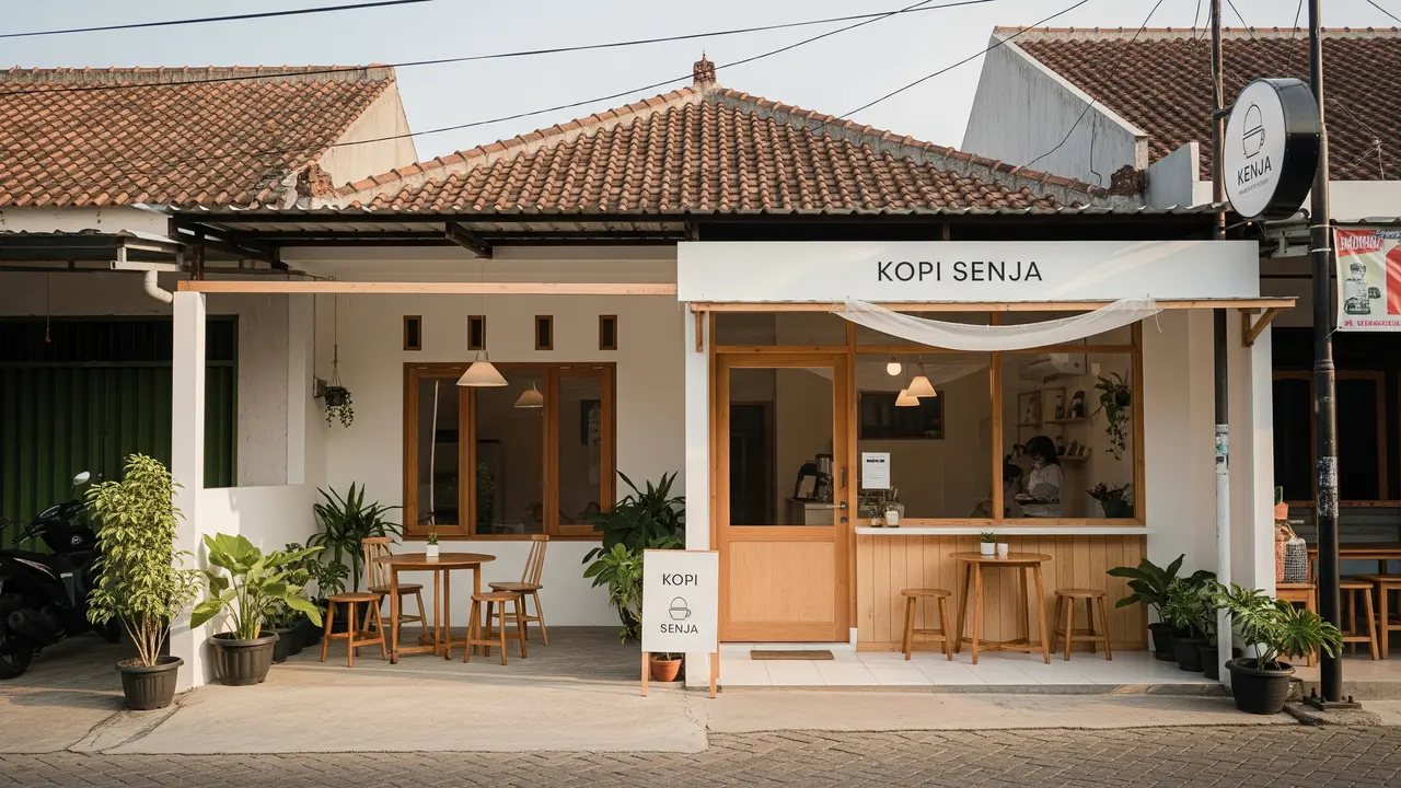 Model Cafe Minimalis Depan Rumah