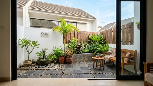 Pocket Courtyard yang Cocok untuk Rumah Tipe 36