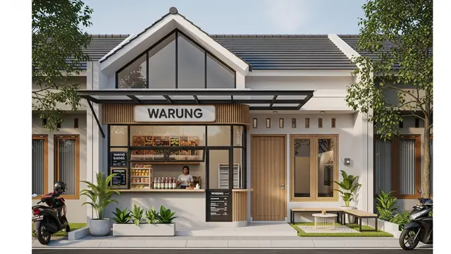 10 Inspirasi Rumah 6x14 dengan Warung Depan, Desain Gabungan Hunian dan Usaha