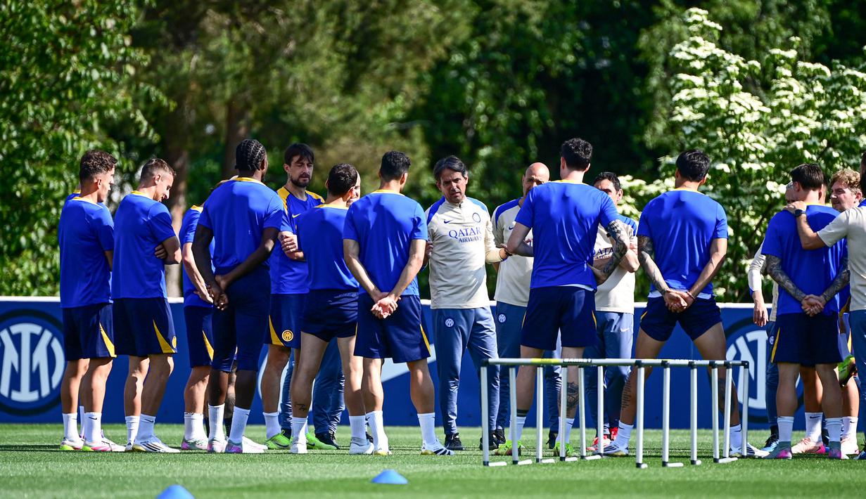 Jika menang, Inter akan mencatatkan gelar Liga Champions keempat dalam sejarah mereka. Namun jika kalah, mereka akan mengakhiri musim tanpa satu pun gelar utama. (AFP/Piero Cruciatti)