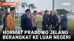 Pakai Kacamata Hitam, Prabowo Berangkat ke Luar Negeri