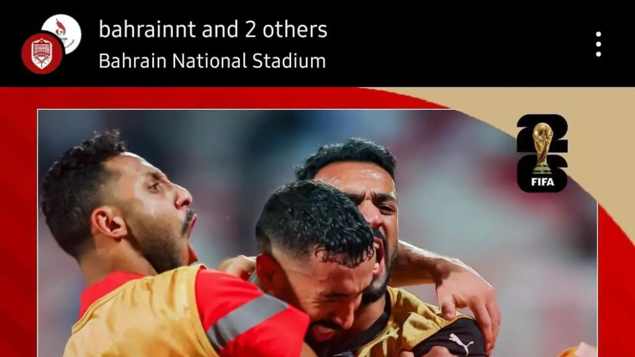 Unggahan media sosial Timnas Bahrain