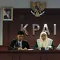 DirPengawasandan Monitoring KPAI, Maria Advianti (kedua kanan) menyampaikan pandangan tentang maraknya permainan on-line di Jakarta, Kamis (29/10/2015). KPAI menyoroti dampak permainan on-line pada anak-anak. (Liputan6.com/Helmi Fithriansyah)