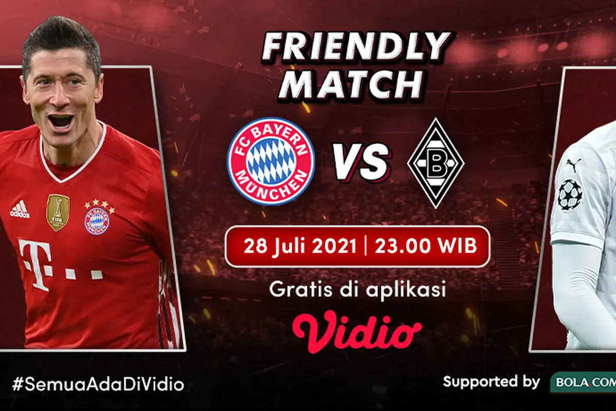 Link Live Streaming Pertandingan Pramusim Bayern Munchen vs Borussia Monchengladbach Eksklusif di Vidio