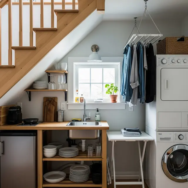 Model Dapur dan Jemuran Kecil Samping Rumah