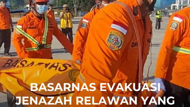 Basarnas Evakuasi Jenazah Relawan Yang Gugur Saat Misi Kemanusiaan Pascagempa Flores